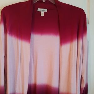 dressbarn Dark Pink/Light Pink Cardigan